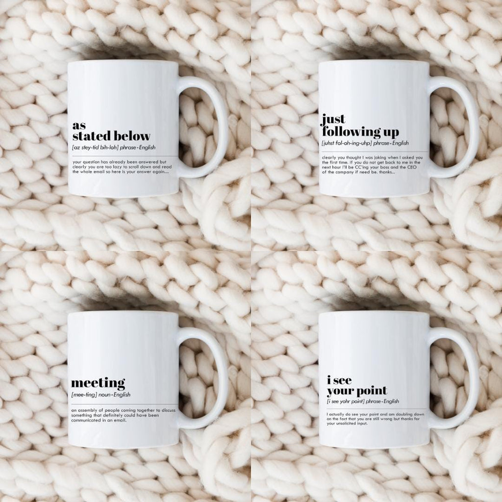 Office Phrase Mugs