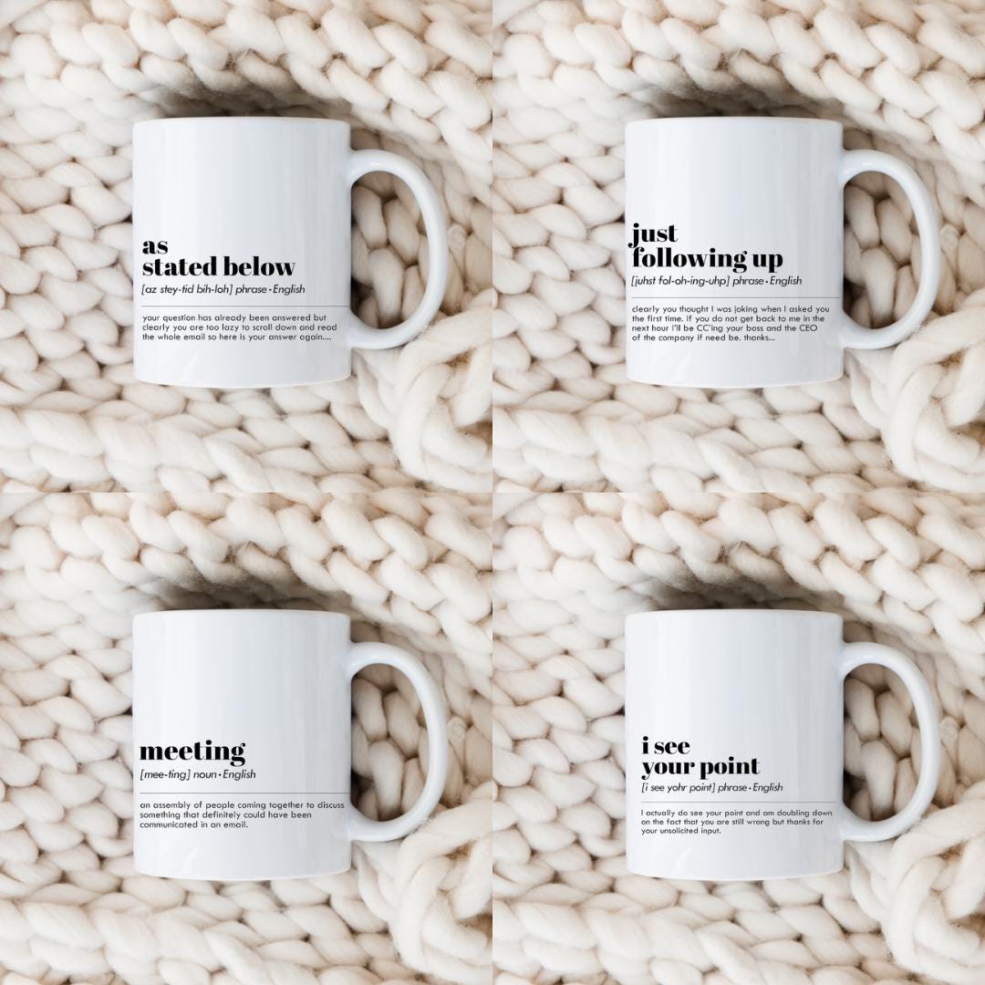 Office Phrase Mugs