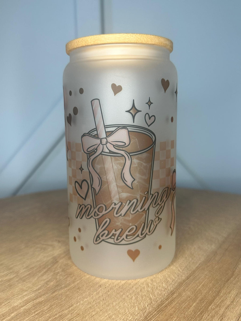 16 oz Glass Mason Cup Morning Brew