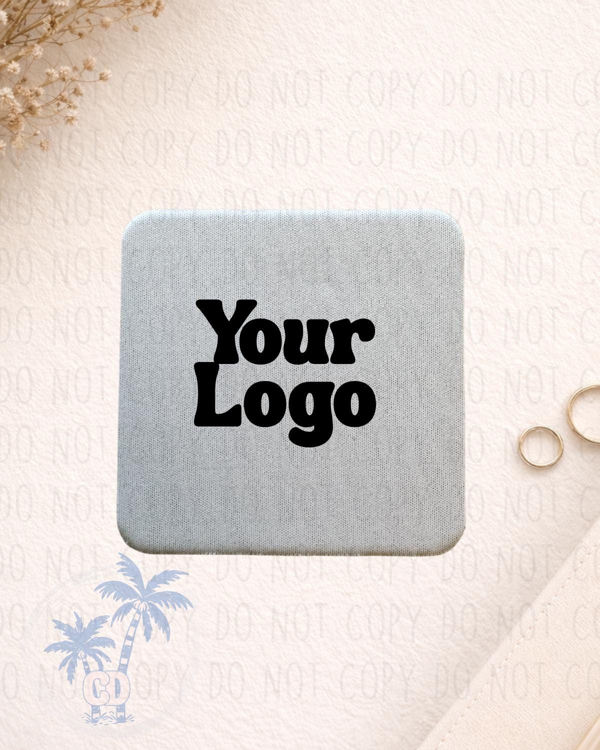 Custom Logo Coaster, PNG Design Upload