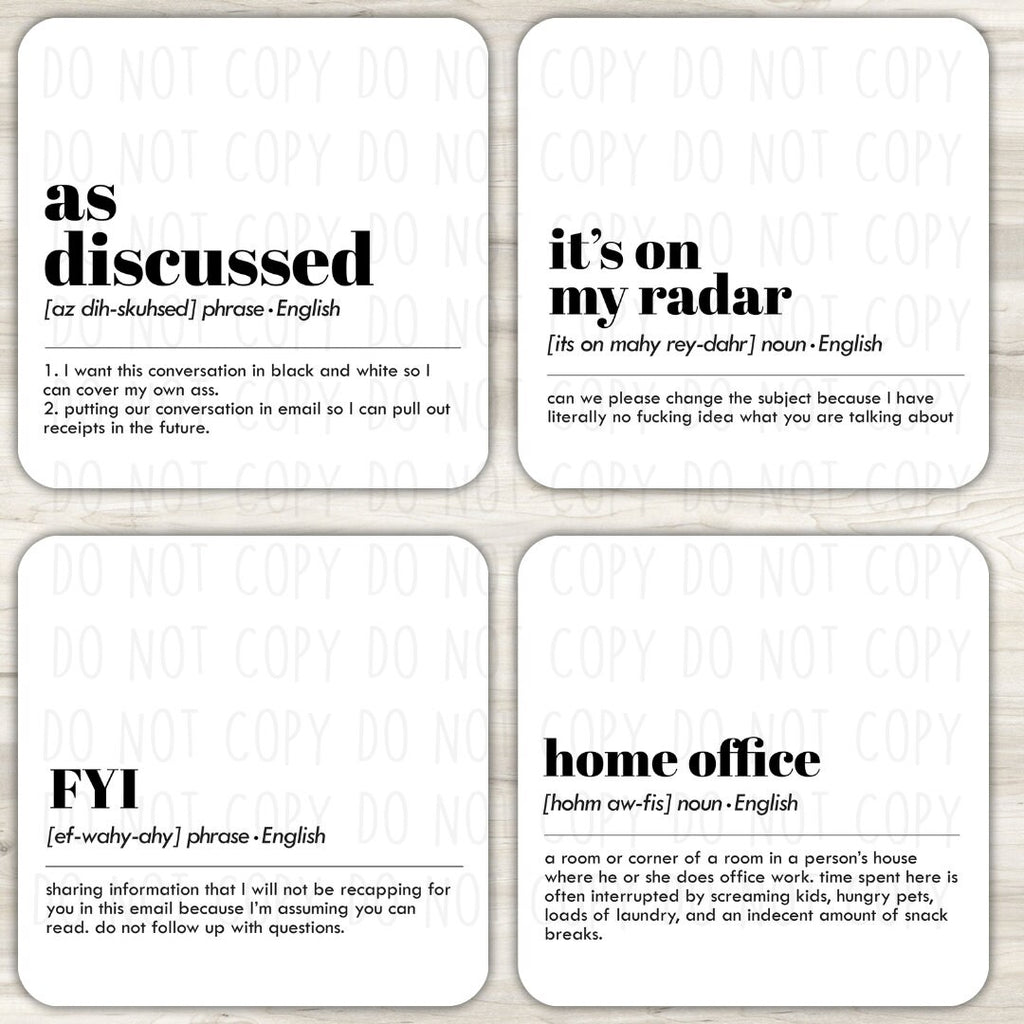 Office Desk Coasters