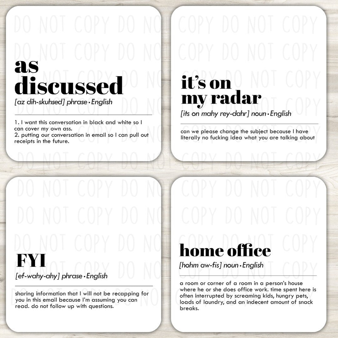 Office Desk Coasters