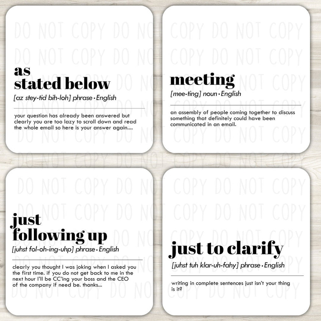 Office Desk Coasters