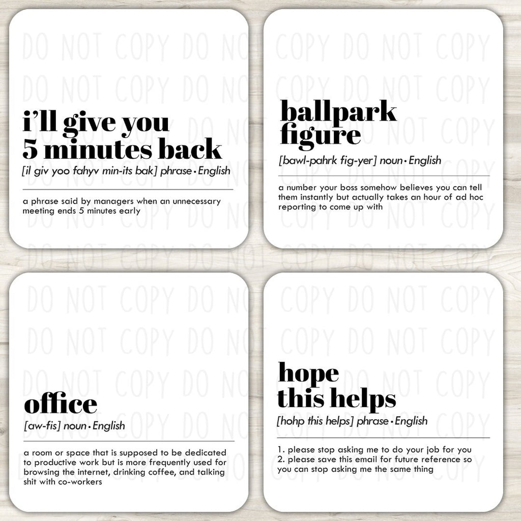 Office Desk Coasters