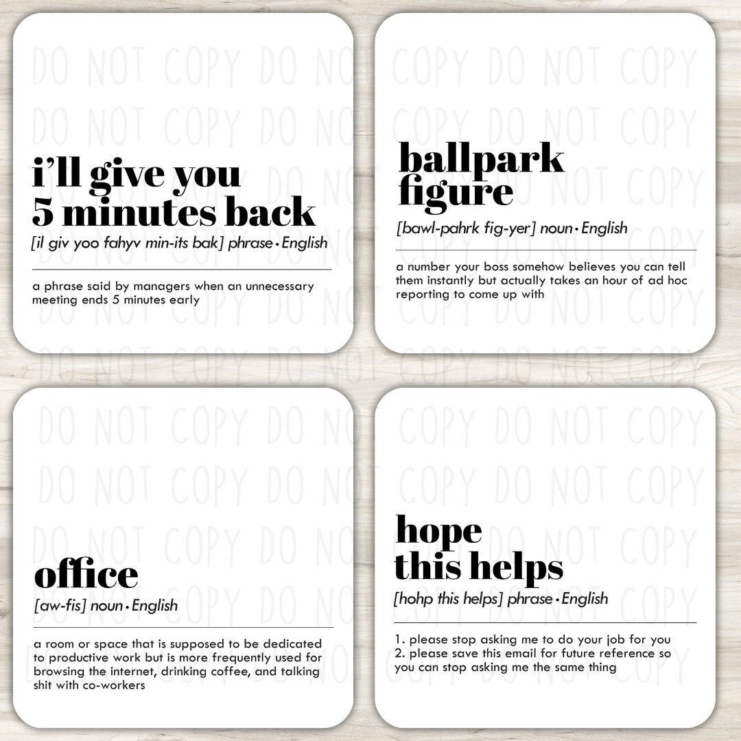 Office Desk Coasters