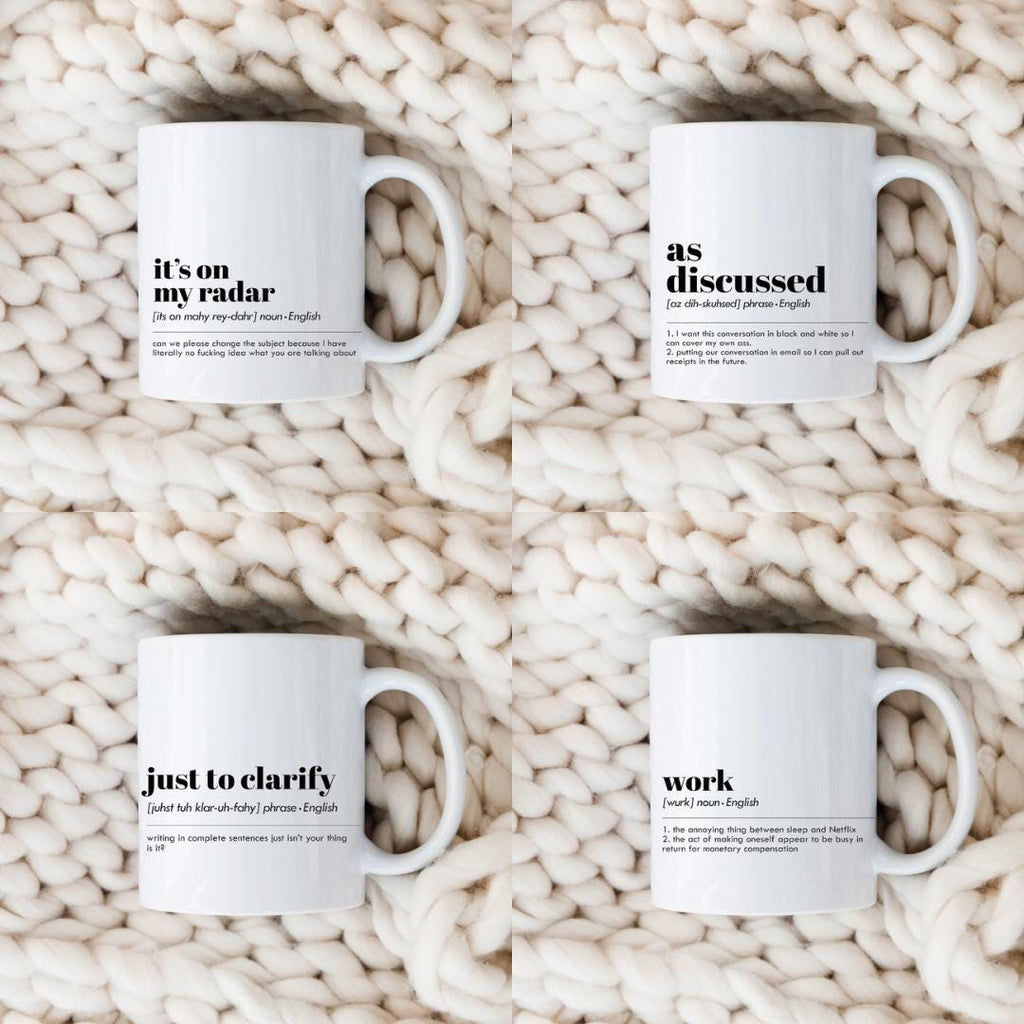 Office Phrase Mugs