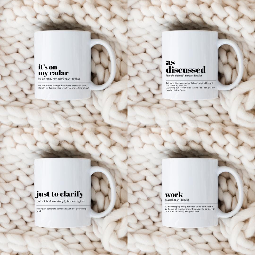 Office Phrase Mugs