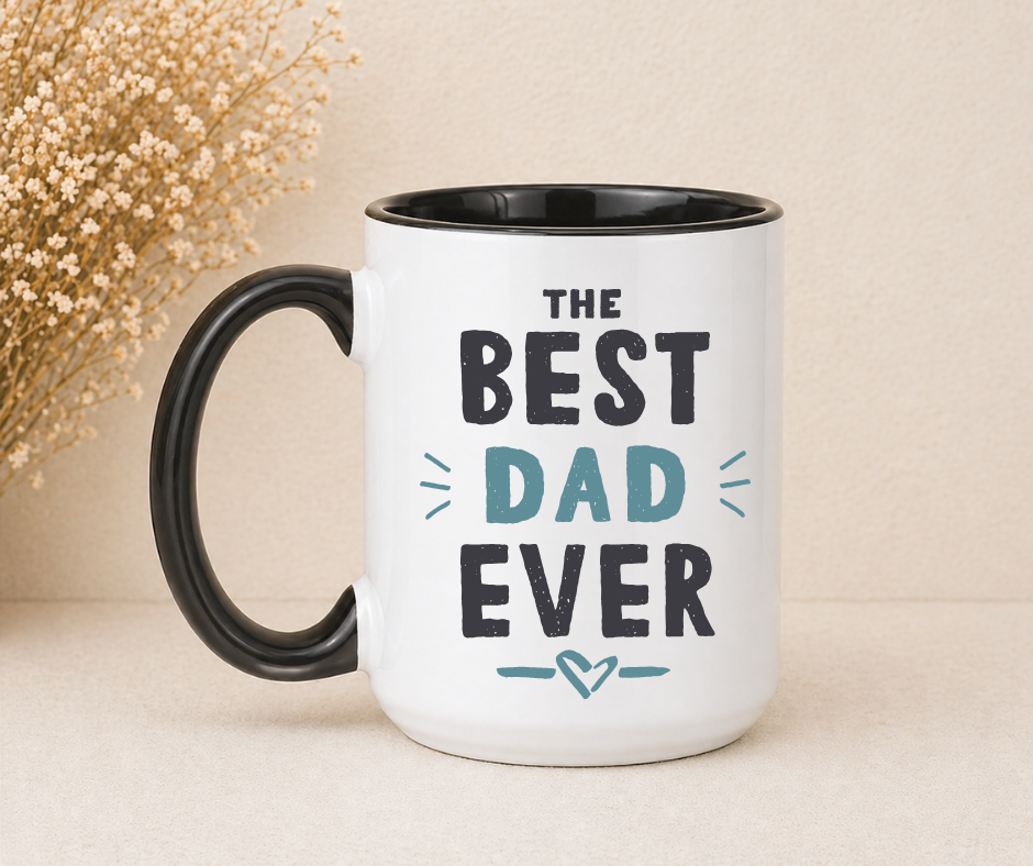 ☕ Best Dad Ever Mug (Black or White Handle)