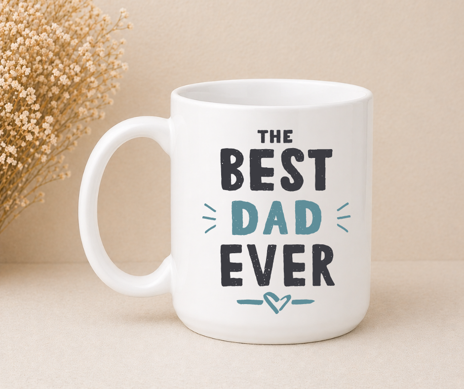 ☕ Best Dad Ever Mug (Black or White Handle)