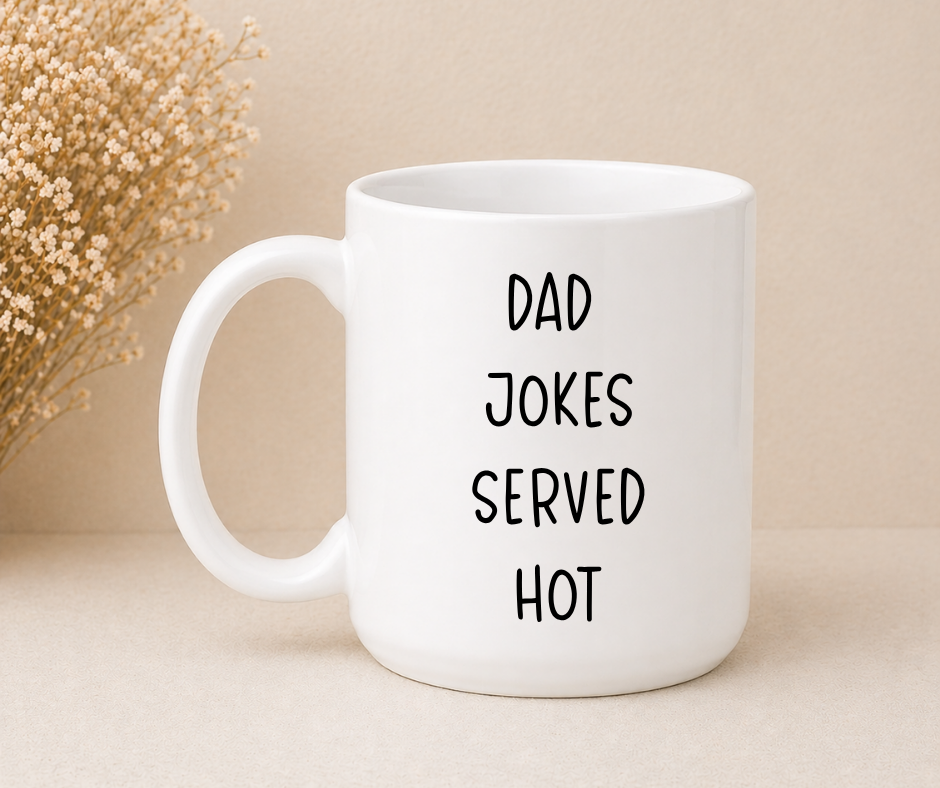 ☕ Dad Jokes (Black or White Handle)
