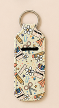 Teacher Supplies Key Ring (Chapstick Holder Style)