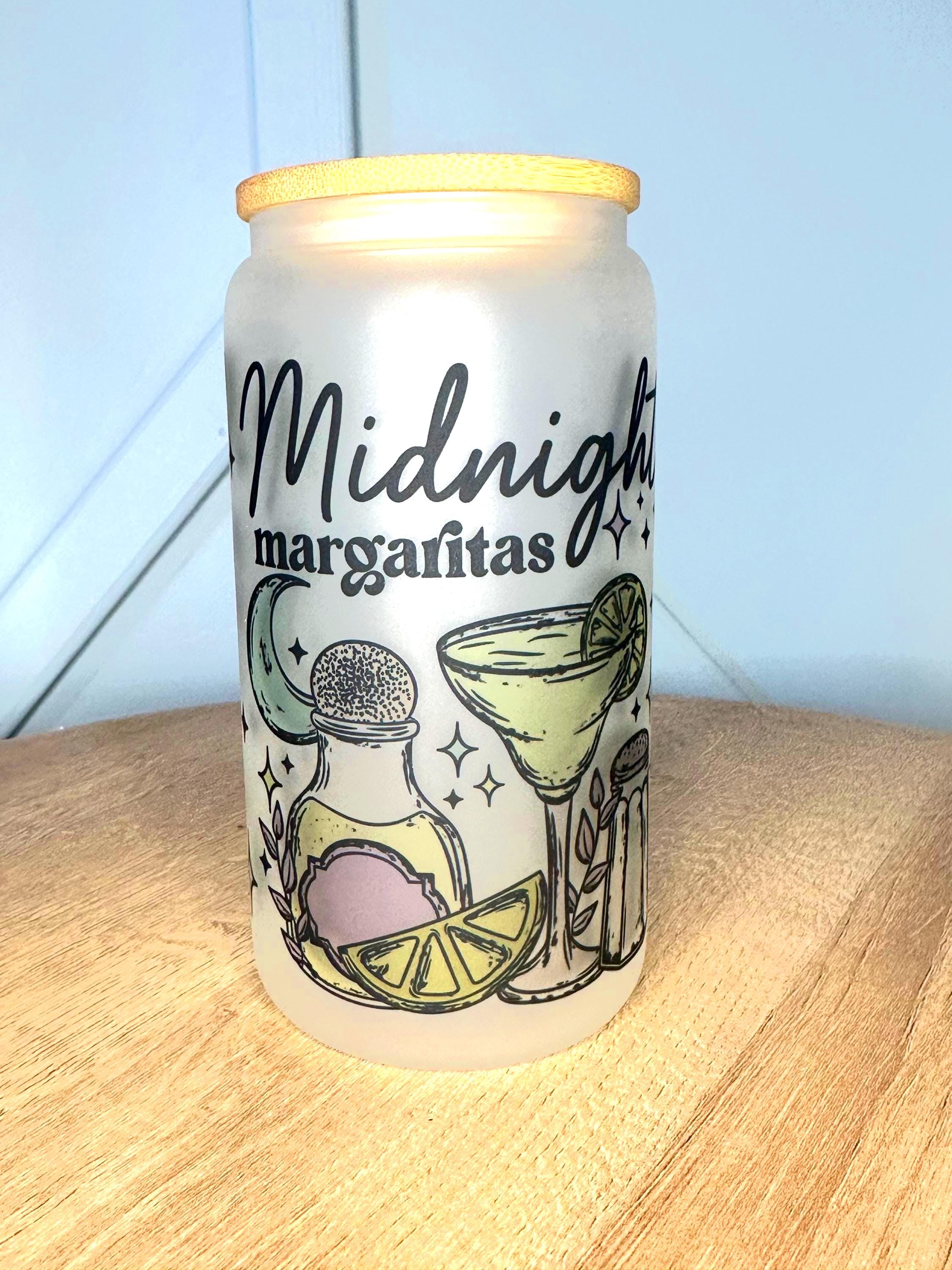 16 oz Glass Mason Cup Midnight Margs