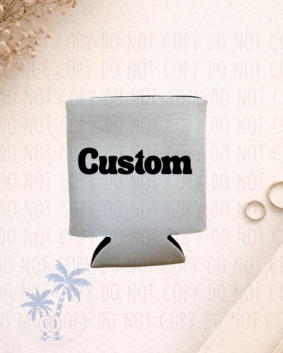 Customizable Cozie Drink Holder – Personalized Beverage Sleeve