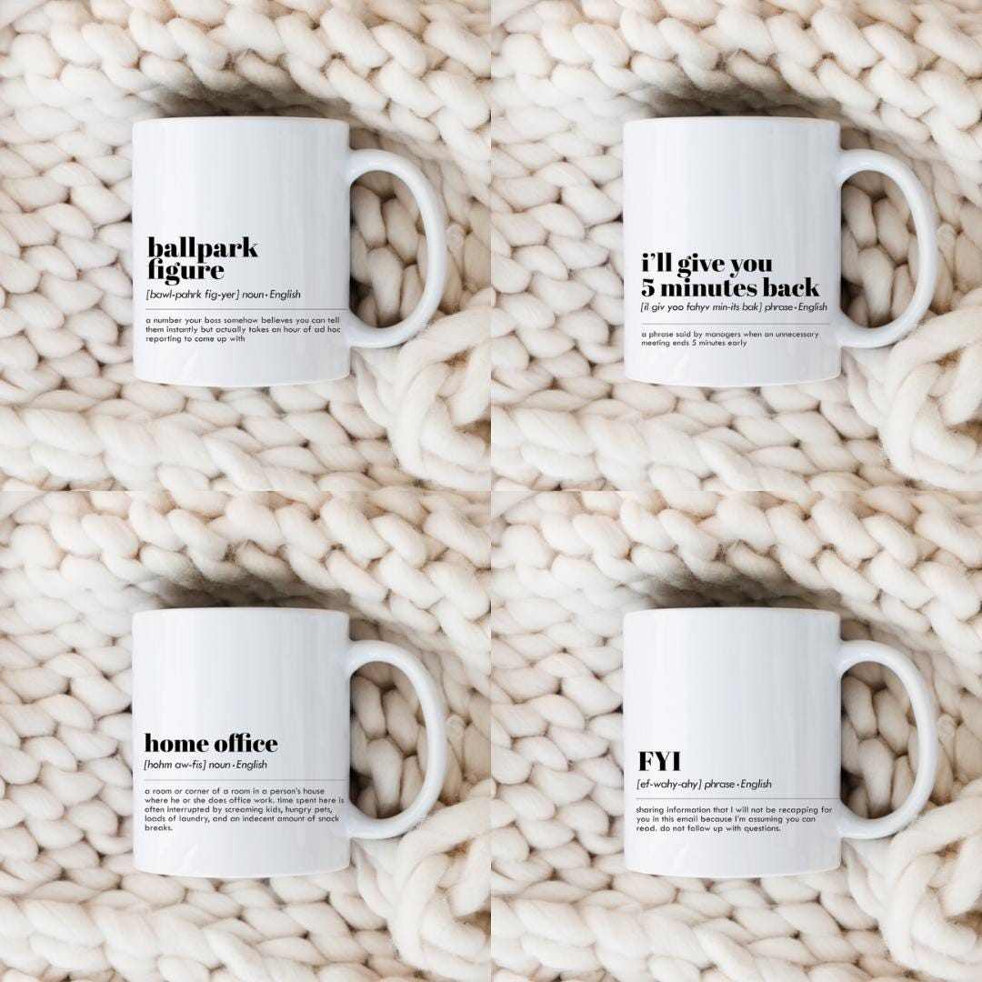 Office Phrase Mugs