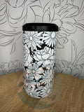 4 in 1 Can Cooler - Monochrome Floral