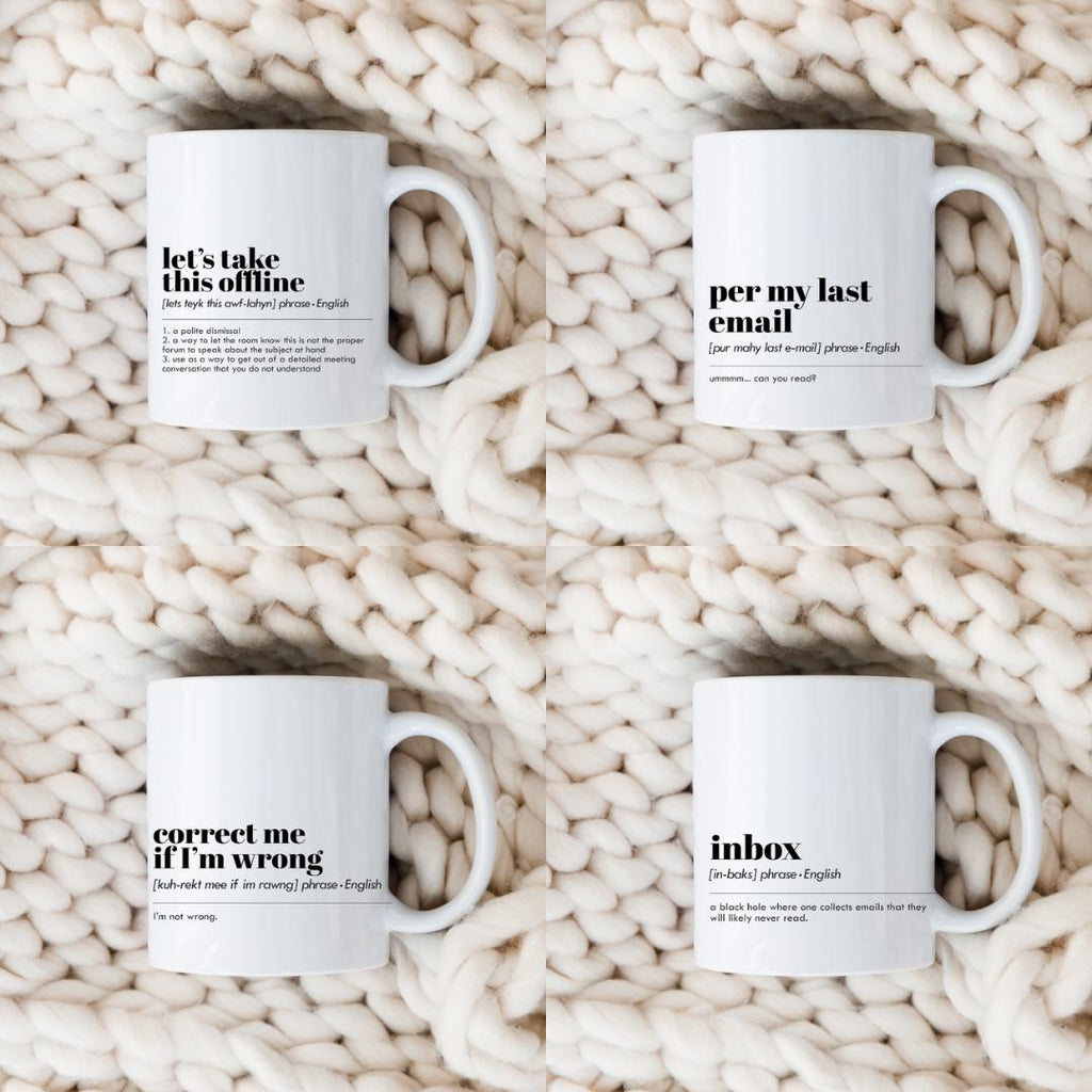 Office Phrase Mugs